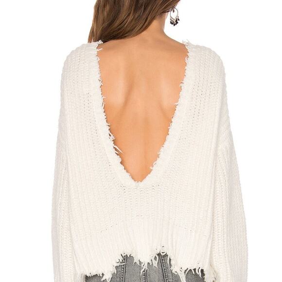 Wildfox Women's Reversible Palmetto Sweater White Small - Picture 6 of 13